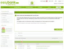 Tablet Screenshot of demo-ebanking.easybank.at